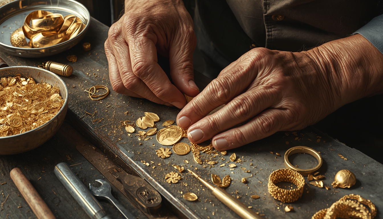 Hantverksprocess för guldsmycken