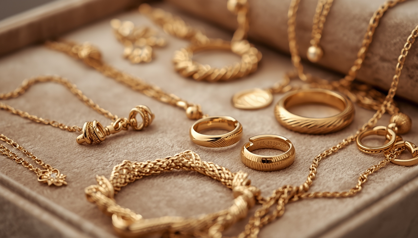 Handgjort guldsmycke